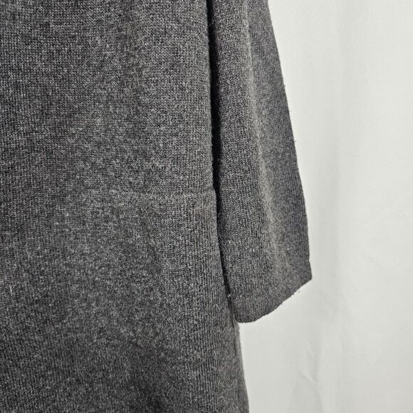 Weekend MaxMara Longline Wool Blend Hooded Cardigan in Charcoal - Size S - Picture 6 of 11